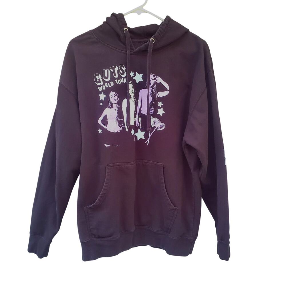Olivia Rodrigo Guts World Tour Hoodie Medium Sweatshirt Purple Star Graphics
